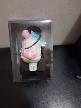 Pink & Blue Lotus Night Light Plug-In